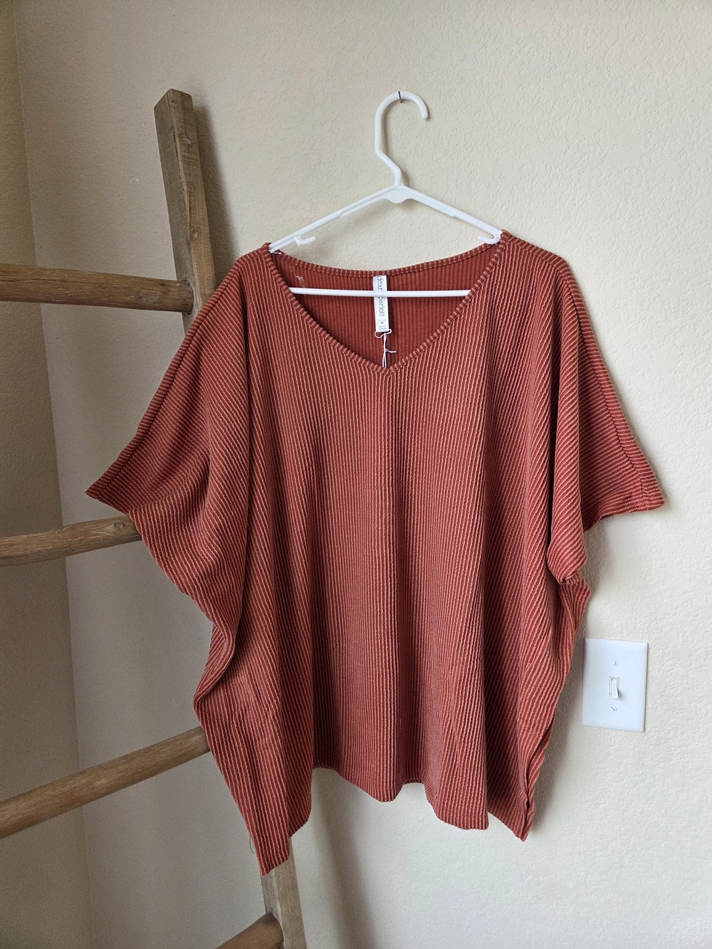 Dear Scarlett Ribbed Maxi Two-Piece Set — Rust - Picture 2 of 7